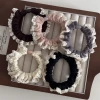A new style of Korean-style lace and black ear edge soft and comfortable mask, ice silk small intestinal hair band, fashionable and simple ponytail hair accessory details Picture